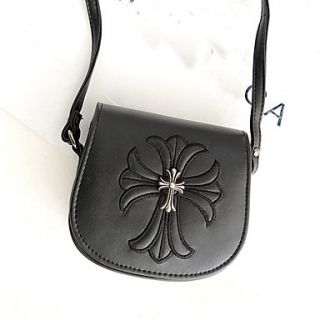Daidai Womens Vintage Cross Pattern Mini Black Shoulder Bag