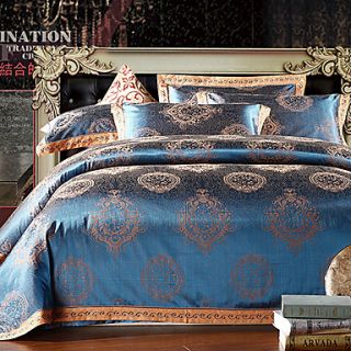 Mankedun Cotton Charm Baroque Silk 4 PCS Set Bedding