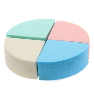 FourPcs Sector Shaped Nature Sponges Powder Puff for Face