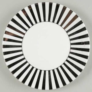 Wedgwood Jasper Conran Platinum Striped Salad Plate, Fine China Dinnerware   Thi