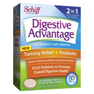 Digestive Advantage Tummy Relief + Probiotic Chewable Tablets   50 Count