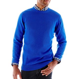 St. Johns Bay Midweight Crewneck Sweater, Blue, Mens
