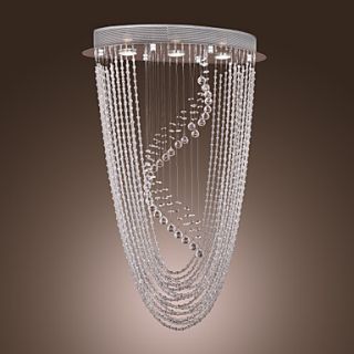 Contemporary Crystal Chandelier with 3 lights   Lyrate Design