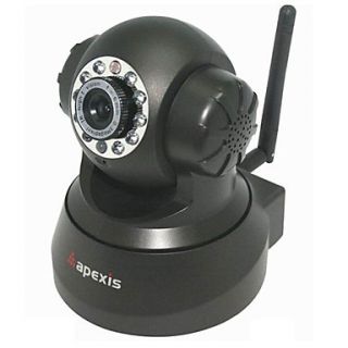 Apexis   Wireless IP Surveillance Camera with Email Alert (Motion Detection, Nightvision, Black)