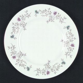 Minton Spring Melody Dinner Plate, Fine China Dinnerware   Blue & Pink Flowers,T