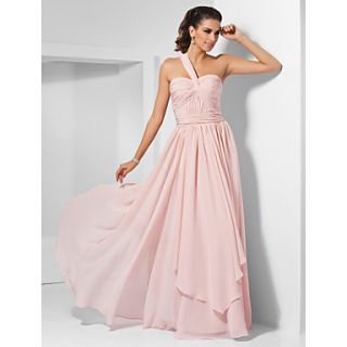 A line One Shoulder Floor length Chiffon Evening/Prom Dress