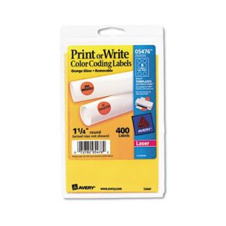 Avery Labels Print or Write Removable Color Coding Labels, 1 1/4 dia., Neon