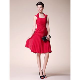 A line Halter Knee length Chiffon Mother of the Bride Dress