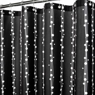 Park B Smith Park B. Smith Bubbles on a String Shower Curtain, Black