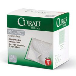 Curad Non woven Pro gauze 3 inch Pads (case Of 600) (3 inches high x 3 inches wideEach box contains 25 padsCase of 24 boxes (600 pads total)We cannot accept returns on this product.Due to manufacturer packaging changes, product packaging may vary from ima