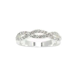 Bridge Jewelry Cubic Zirconia Twisted Band Ring