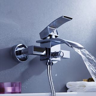 Contemporary Waterfall Tub Faucet   Wall Mount