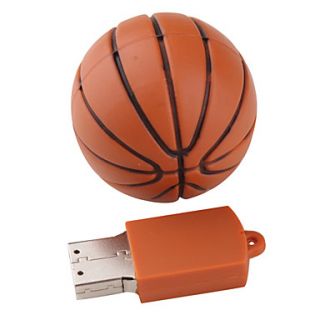 4GB Basketball Style USB Flash Drive (Orange)