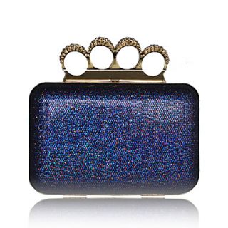 Sparkling Glitter Shell With Rhinestone Evening Bag Handbag Purse Clutch