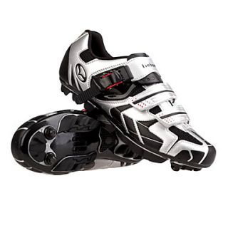 Cycling MTB SPD Shoes With Fiberglass Sole and PU Leather Upper