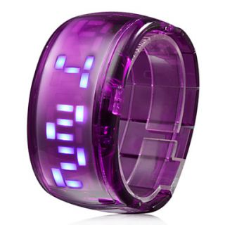 Bracelet Design Future Blue LED Wrist Watch   Purple