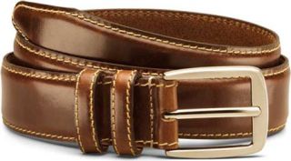 Mens Allen Edmonds Yukon   Brown Leather Belts