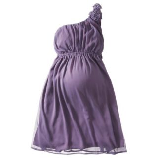 Merona Maternity One Shoulder Rosette Dress   Plum Purple XXL