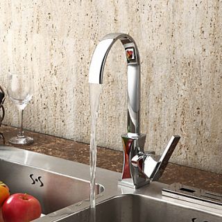 Solid Brass Morden Kitchen Faucet (Chrome Finish)