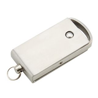 1GB Stainless Chrome Style USB Flash Drive Keychain (Silver)