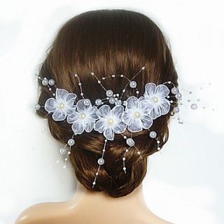 Beautiful Satin/Imitation Pearl/Acrylic Bridal Flower/Headpiece