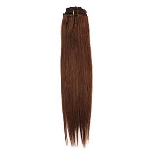 18 Inch 9 Pcs Human Hair Silky Straight Clips In Hair Extensions