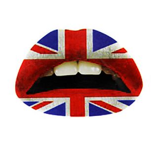 5 Pcs UK Flag Temporaty Lip Tattoo Sticker
