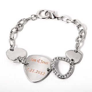 Personalized Silver Chain Bracelet