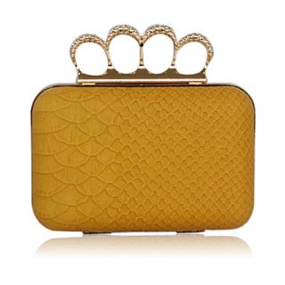 Faux Leather With Gold Hardware Evening Bag/Clutch (More Colors)