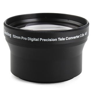 Professional 52mm 2.0x TELE Telephoto Lens for Digital Camera DSLR