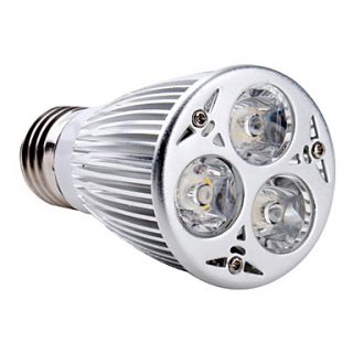 E27 3 LED 3000K White Light Bulb 450Lm