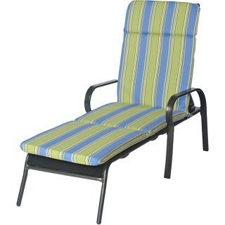 Ali Patio Outdoor Smooth Edge Blue Chaise Lounge Cushion