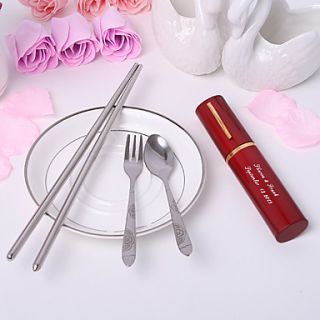 Personalized 3 in 1 Compact Cutlery Set   Set of 4 (More Colors)