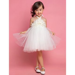 Lovely Halter Neckline Ball Gown Tulle Flower Girl Dress