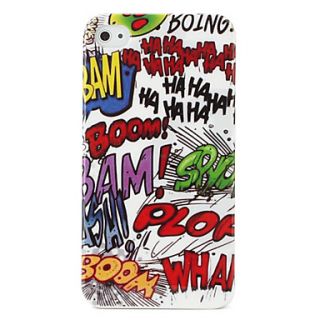 Protective Letters Pattern Hard Case for iPhone 4/4S