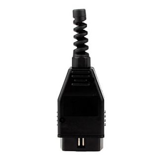 OBD2 16 Pin Connector Car Diagnostic Male Cable, Black