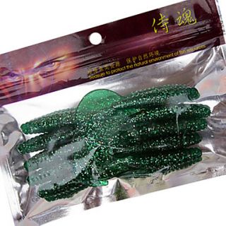 Soft Bait Worm 90MM 5G Silicon Fishing Lure Packs (10 pcs/Color Assorted)