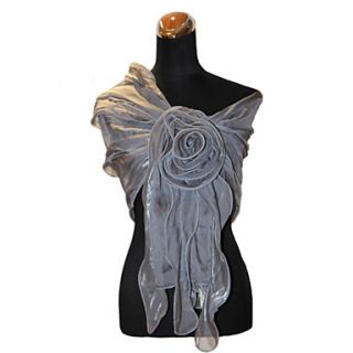 Terylene Evening/Office Wrap/Shawl With Flower Detail (More Colors)