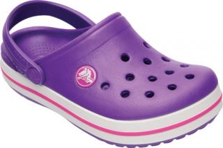 Childrens Crocs Crocband   Neon Purple/Neon Magenta Casual Shoes