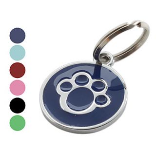 Dog Paw Style Dog Name Tag (Assorted Colors)
