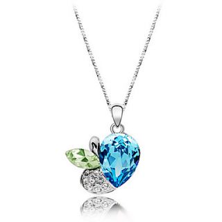 Glittering Fashion Apple Pattern Necklace (Blue)