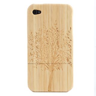 Tree Pattern Wooden Case for iPhone 4 and 4S