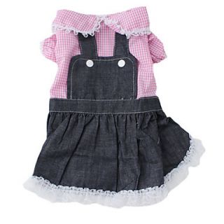 Princess Style Denim Dress for Dogs (XS XL, Pink)