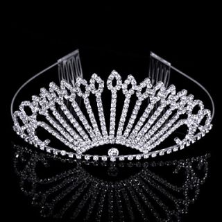 Gorgeous Cubic Zirconia In Alloy Peacock Shaped Tiara