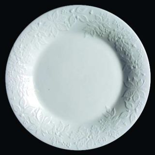Gibson Designs Gid108 Dinner Plate, Fine China Dinnerware   All White,Embossed L
