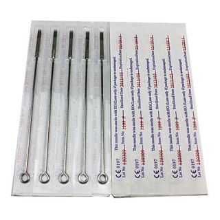 50PCS Sterile Stainless Steel Tattoo Needles 25 9F 25 7RS
