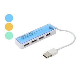 4 Port Mini USB 2.0 Hub (Assorted Colors)