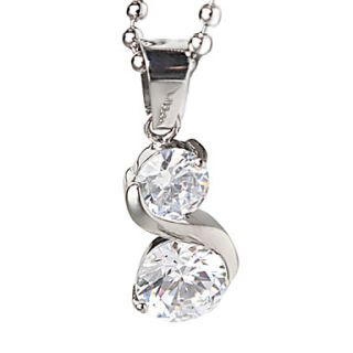 Titanium Steel Crystal Pendant Fashion Stainless Steel Necklace