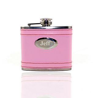 Personalized 5 oz Pink Flask