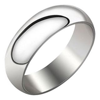 Unisex Silvery Titanium Steel Ring